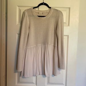 Cream peplum sweater
